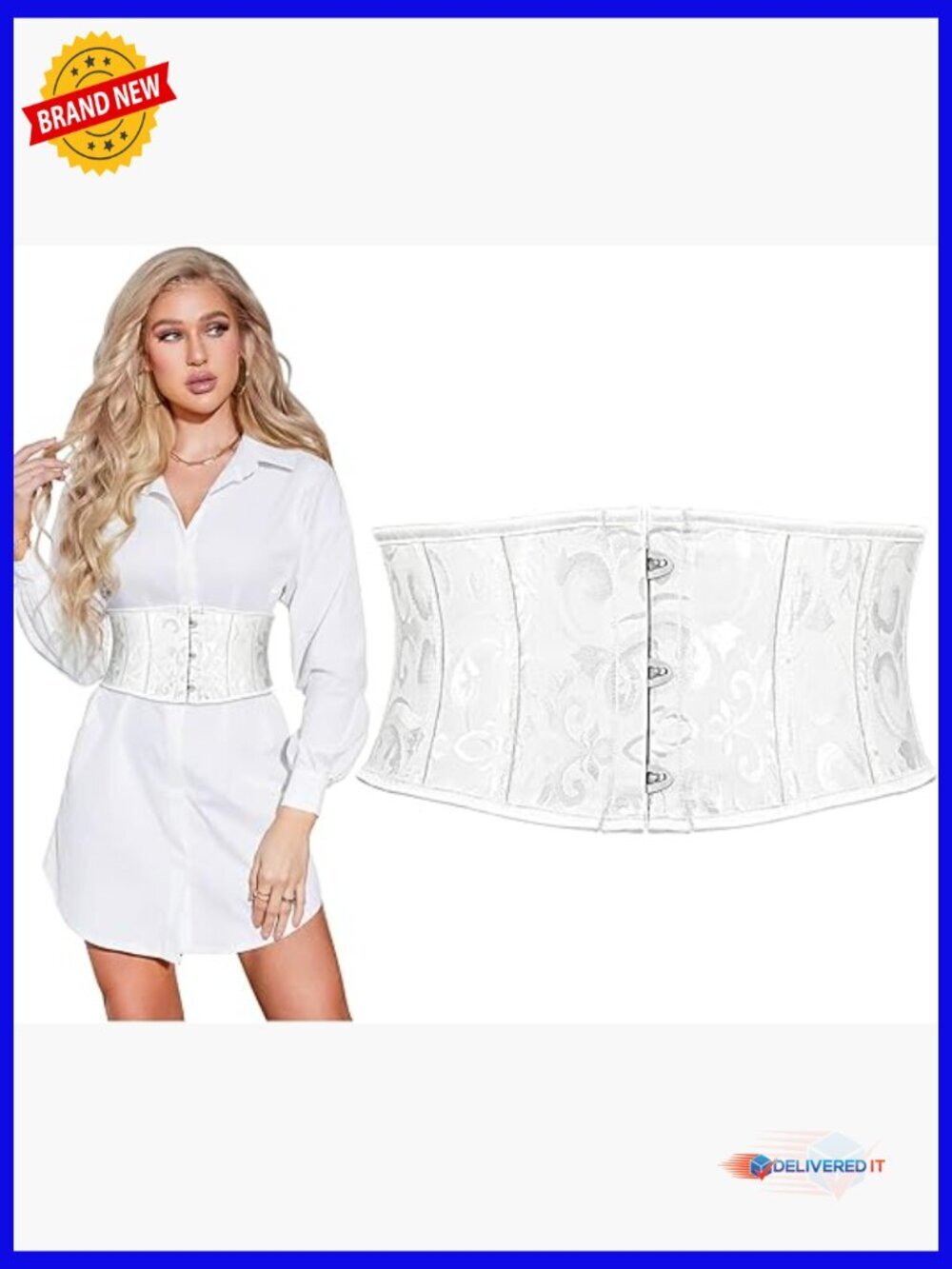 Underbust Lace Up Corset Belt for Women Renaissance Steampunk Bustier